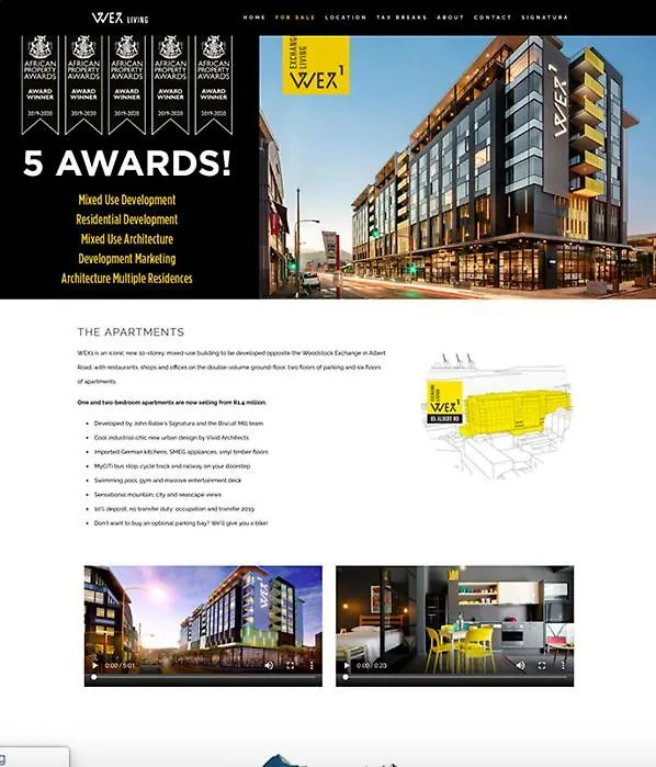 アパートホテル Wex1 Luxury Apartmentsケープタウン